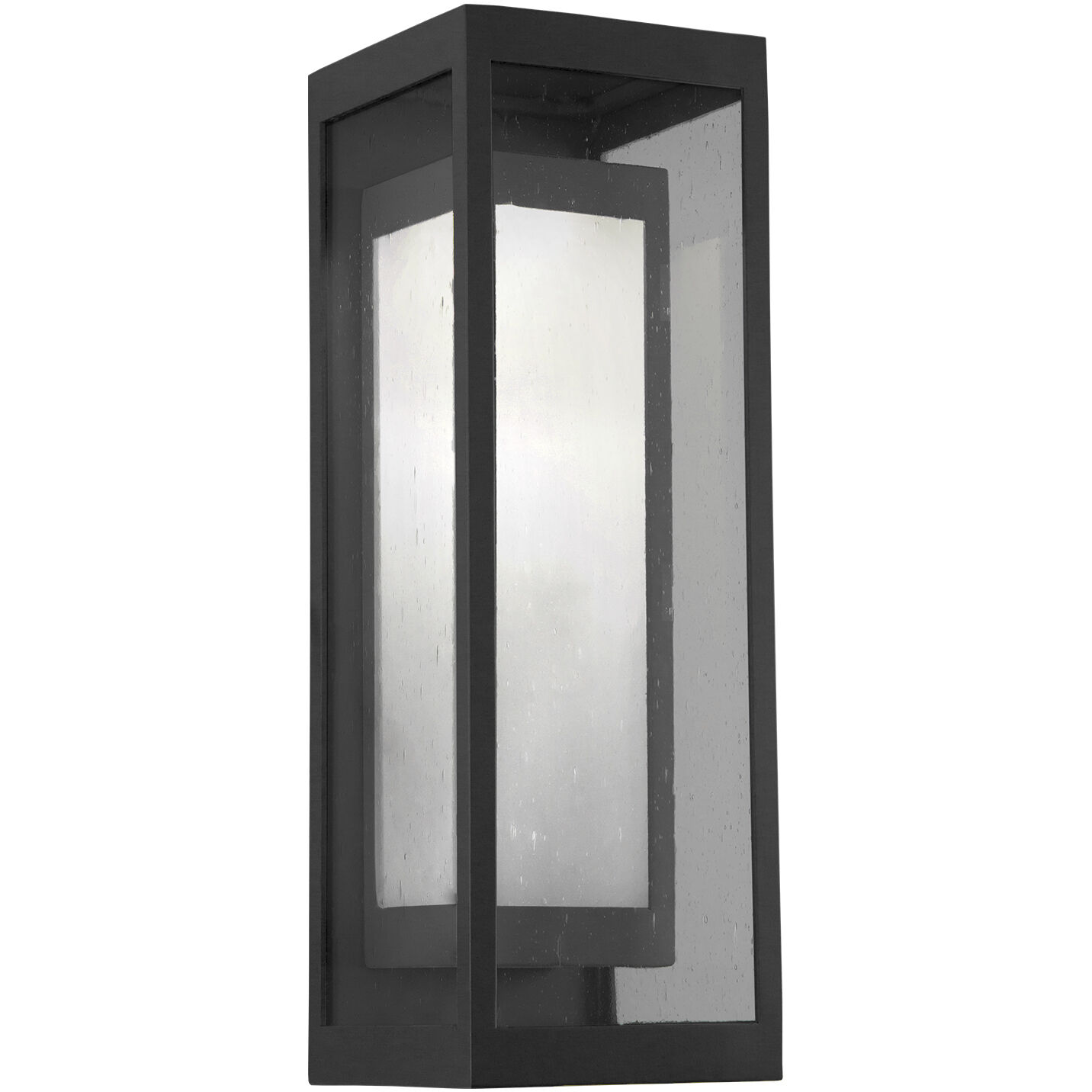 Outdoor Sconce LED 18 inch Textured Black Outdoor Sconce, Double Box